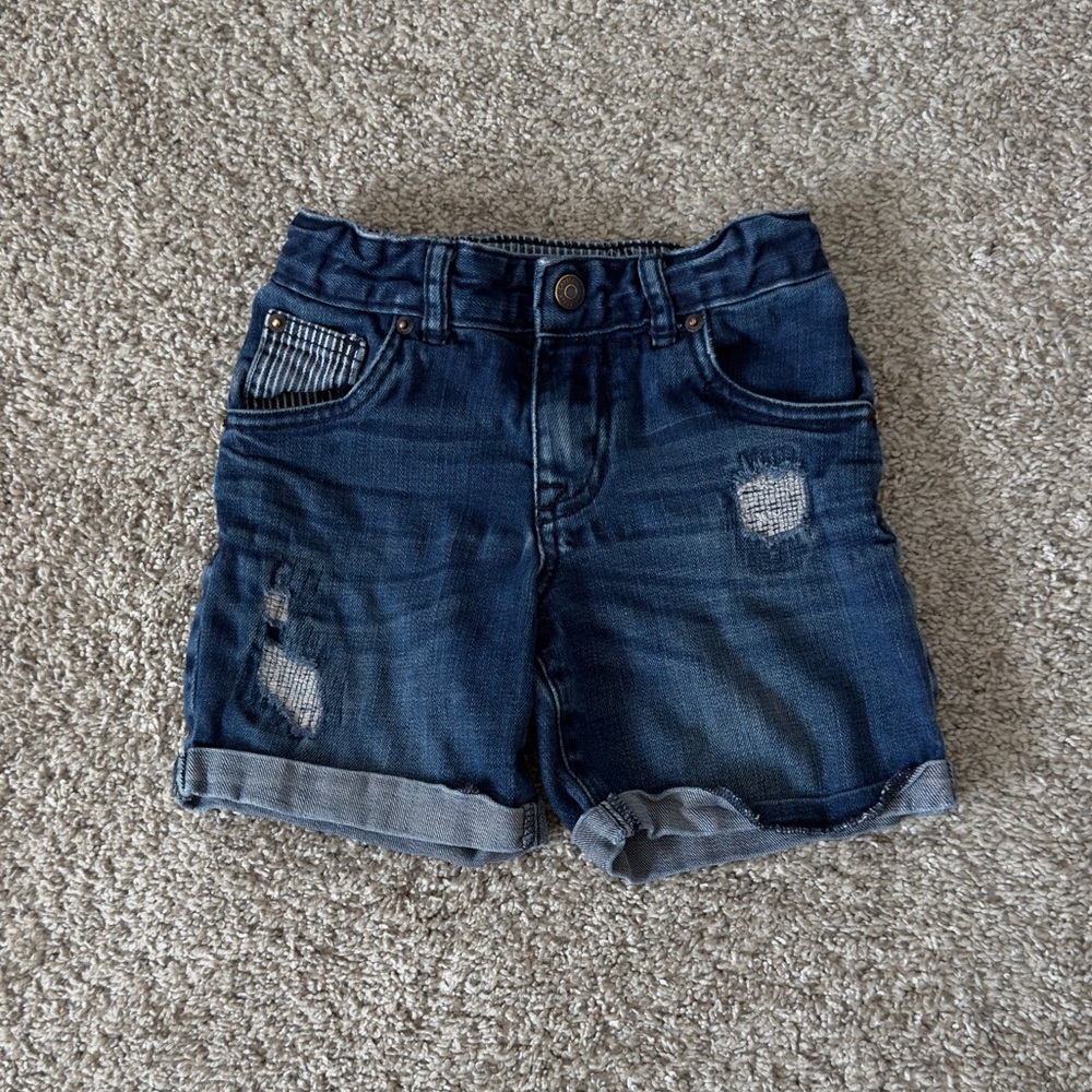 Cat and Jack toddler boy blue denim jean shorts size 4T